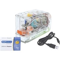 RAPESCO Elektrisches Heftgerät 626EL, transparent