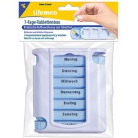 Lifemed 7-Tage-Tablettenbox, Kunststoff, weiß / blau