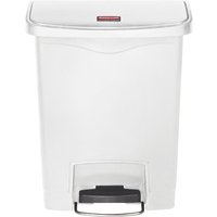 Rubbermaid Tret-Abfalleimer Slim Jim, 30 Liter, weiß