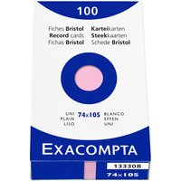 EXACOMPTA Karteikarten, DIN A7, kariert, rosa