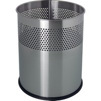 helit Stahl-Papierkorb , the dot, , 15 Liter, alu-grau