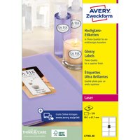 AVERY Zweckform Hochglanz-Foto-Etiketten, 99,1 x 67,7 mm