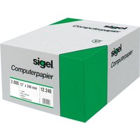 sigel DIN-Computerpapier endlos, 375 mm x 8,  (20,32 cm) sigel DIN-Computerpapier endlos, 375 mm x 8,  (20,32 cm)