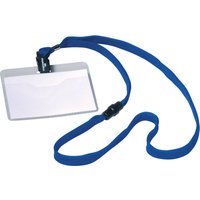 DURABLE Namensschild, mit Textilband, 90 x 60 mm, dunkelblau