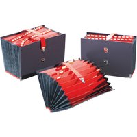 extendos Fächertasche, 31 Fächer, numerisch 1 - 31, schwarz