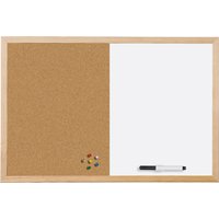 Bi-Office Kombitafel mit Holzrahmen, (B)900 x (H)600 mm