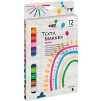 KREUL Textilmarker medium , Junior, , 12er-Set