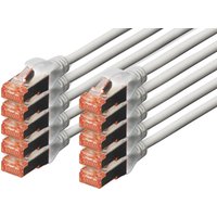 DIGITUS Patchkabel Kat. 6, S/FTP, 3,0 m, grau, Set DIGITUS Patchkabel Kat. 6, S/FTP, 3,0 m, grau, Set