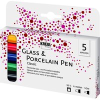 KREUL Glass & Porcelain Pen Classic, 5er-Set