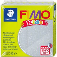 FIMO kids Modelliermasse, ofenhärtend, glitter-silber, 42 g
