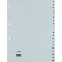HETZEL Kunststoff-Register, A-Z, A4, PP, 20-teilig, grau