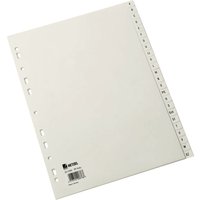HETZEL Kunststoff-Register, A-Z, A4, PP, 24-teilig, grau