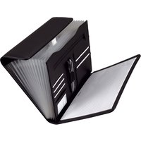 Alassio Fächermappe , VADO, , A4, Lederimitat, schwarz