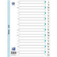 Oxford Kunststoff-Register, A-Z, DIN A4, weiß, 20-teilig