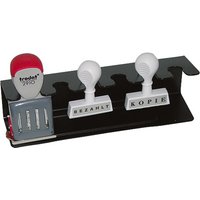 WEDO Stempelträger 4-fach, gerade, schwarz