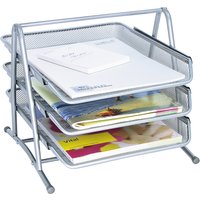 WEDO Briefablage Office, aus Drahtmetall, 3 Ablagen, silber