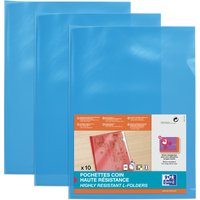 Oxford Sichthüllen, transparent, DIN A4, aus PVC, blau