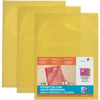 Oxford Sichthüllen, transparent, DIN A4, aus PVC, gelb