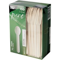PAPSTAR Papier-Kaffeelöffel , pure, , Länge: 130 mm, weiß