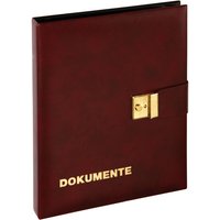PAGNA Dokumentenmappe, Kunstleder, DIN A4, weinrot