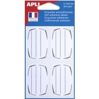 APLI Buchetiketten, weiß/grau, 37 x 55 mm, liniert