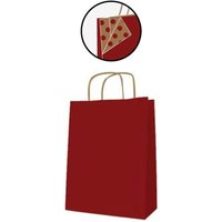APLI Papiertragetasche - aus Kraftpapier, groß, rot