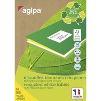 agipa Recycling Vielzweck-Etiketten, 70 x 35 mm, weiß