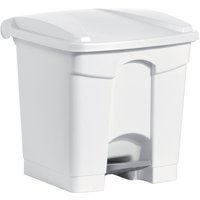 helit Tret-Abfalleimer , the step, , 30 Liter, weiß/weiß