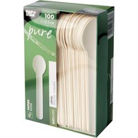 PAPSTAR Papier-Löffel , pure, , Länge: 155 mm, weiß, 100er