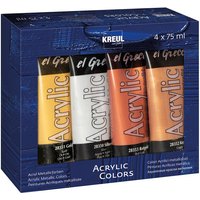 KREUL Acrylfarbe el Greco Acrylic Metallic, 75 ml, 4er-Set
