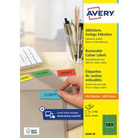 AVERY Zweckform Stick&Lift Etiketten, 38,1 x 21,2 mm, rot