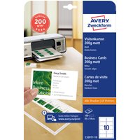 AVERY Zweckform Quick & Clean Visitenkarten, weiß, 200 g/qm