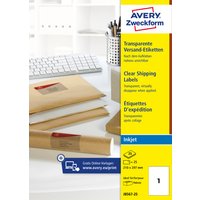 AVERY Zweckform Transparente Adress-Etiketten, 210 x 297 mm