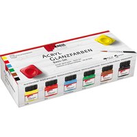 KREUL Acryl-Glanzfarbe, Basis-Set 6 x 20 ml