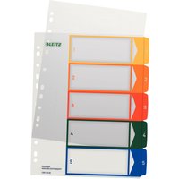 LEITZ Kunststoff-Register, Zahlen, A4 Überbreite, 1-12, PC-