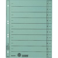 LEITZ Trennblätter, A4 Überbreite, Manilakarton 230g/qm,blau