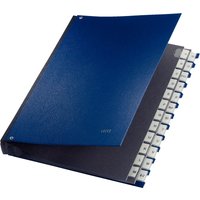 LEITZ Pultordner, A4, A-Z, 24 Fächer, Kunststoff, blau