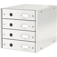 LEITZ Schubladenbox Click & Store, 4 Schübe WOW, schwarz