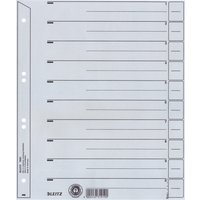 LEITZ Trennblätter, A4, Kraftkarton 200 g/qm, grau