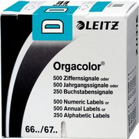 LEITZ Buchstabensignal Orgacolor , H, , auf Rolle, braun
