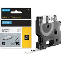 DYMO RHINO Heißschrumpfschlauch schwarz/weiß, 12 mm x 1,5 m DYMO RHINO Heißschrumpfschlauch schwarz/weiß, 12 mm x 1,5 m
