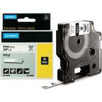 DYMO RHINO Vinyl-Schriftband schwarz/weiß, 9 mm x 5,5 m DYMO RHINO Vinyl-Schriftband schwarz/weiß, 9 mm x 5,5 m