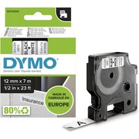 DYMO D1 Schriftbandkassette schwarz/weiß, 12 mm x 7 m