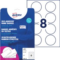 AVERY Zweckform Laser-Namens-Etiketten, 65 mm, rund, weiß