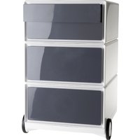 PAPERFLOW Rollcontainer easyBox, 4 Schübe, weiß / anthrazit