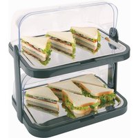 APS Buffet-Vitrine DOPPELDECKER, schwarz