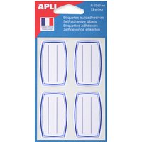 APLI Buchetiketten, weiß/blau, 33 x 53 mm, liniert