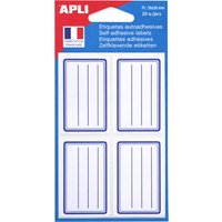 APLI Buchetiketten, weiß/blau, 36 x 56 mm, liniert