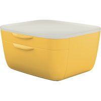 LEITZ Schubladenbox Cosy, 2 Schübe, gelb/hellgrau