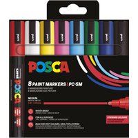 POSCA Pigmentmarker PC-5M, 8er Etui, pastellfarben